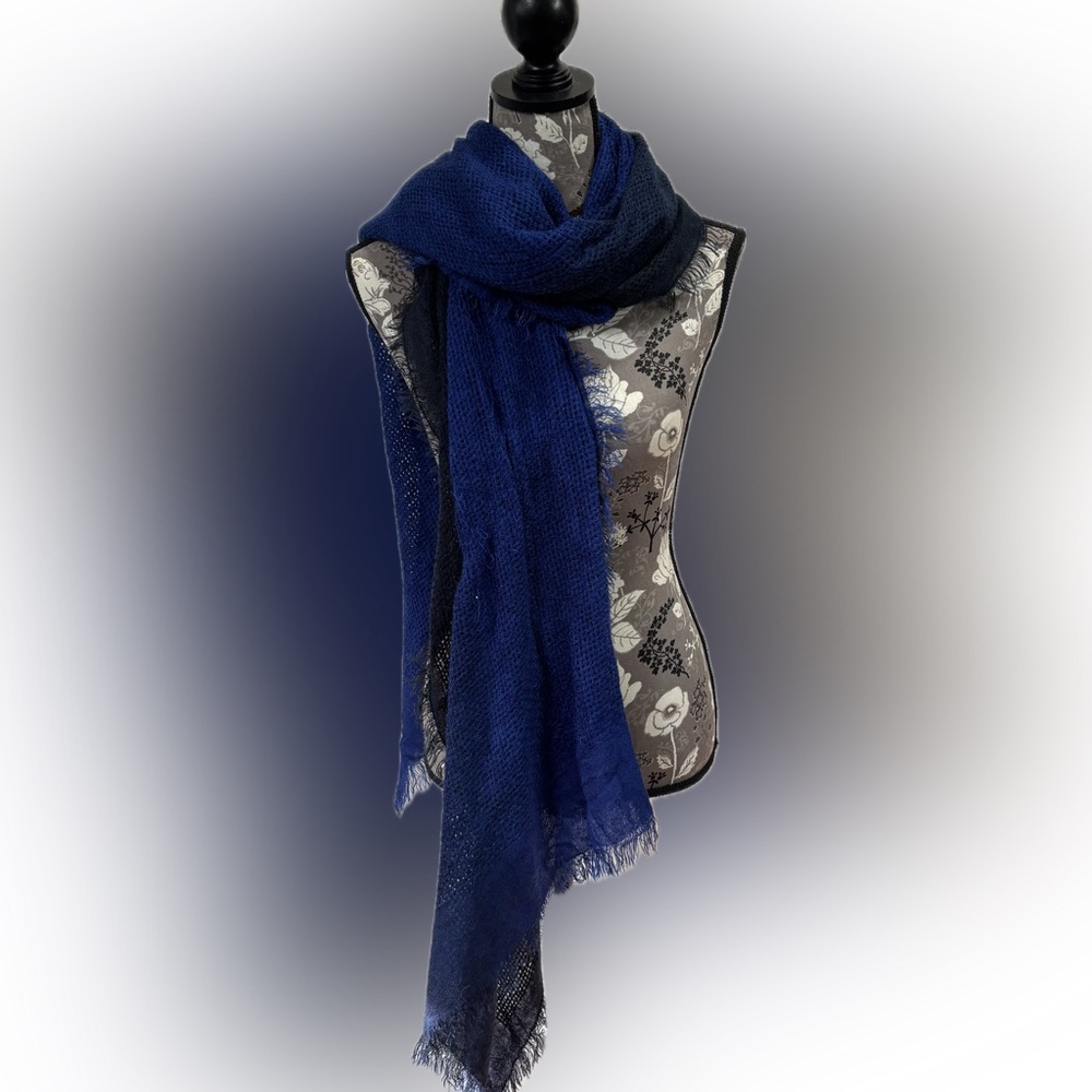 Elegant Blue and Black Women's Scarf